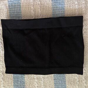 Black Ribbed Tube Top